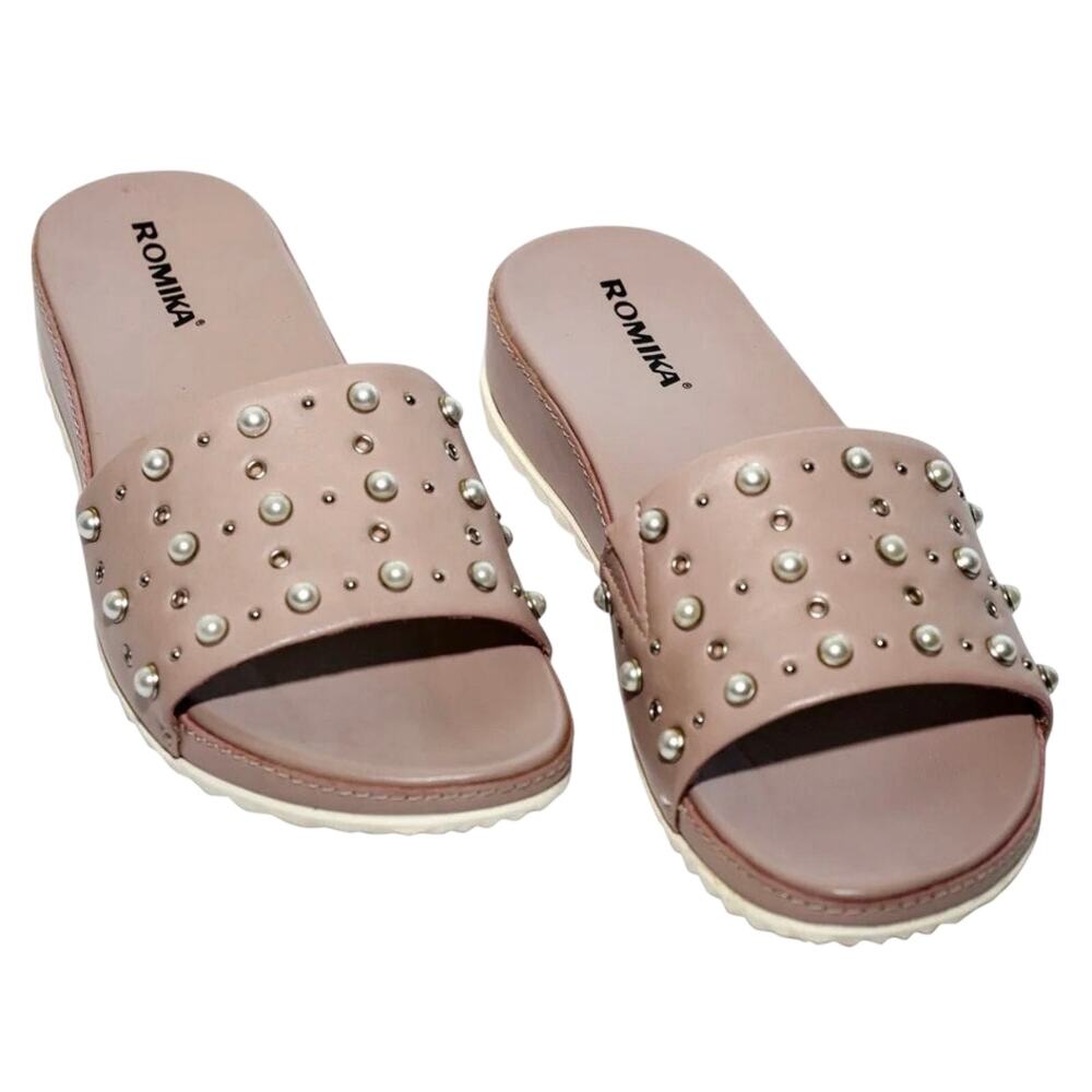 ROMIKA Florenz 07 Slip On Pink Sandals, Size Eur 41 or 42 New in Box MSRP $130 - Picture 3 of 9